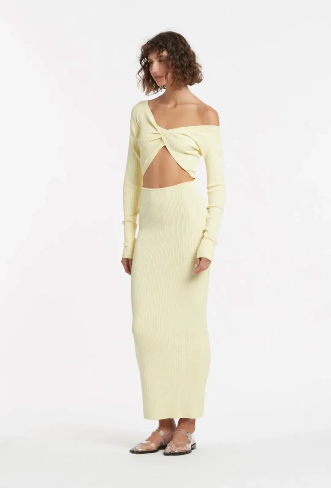 Sir The Label Kelvin Dress Lemon Yellow Size 3 /AU 12 for rent on The Volte - main image