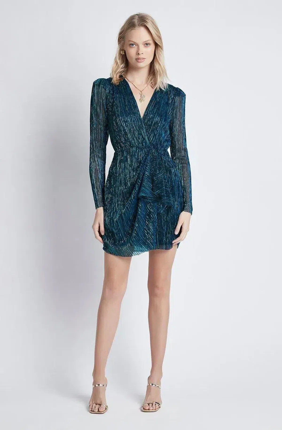 Sheike Atmosphere Dress Metallic Size 8 for rent on The Volte - main image