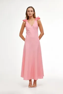 Kinney Paloma Dress In Coral Size L/Au 12  for rent on The Volte - image 1