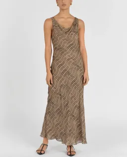 DISSH Clair Choc Cowl Neck Dress Print Size 12 for rent on The Volte - image 4