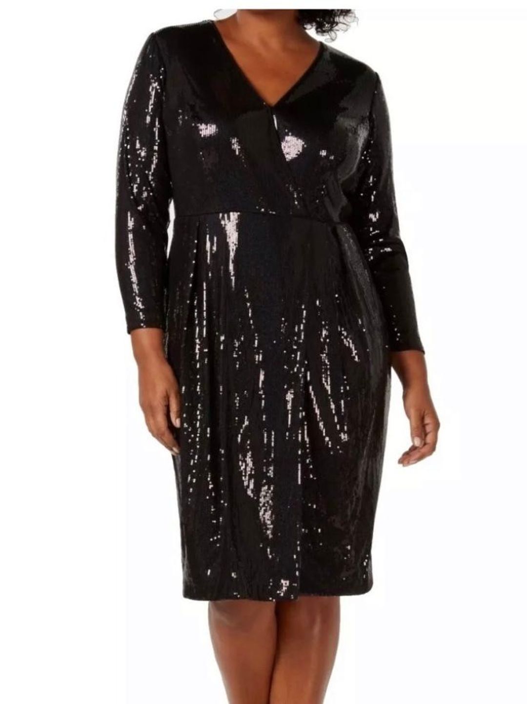 Calvin Klein Sequin Midi dress black Size 20 for rent on The Volte - main image