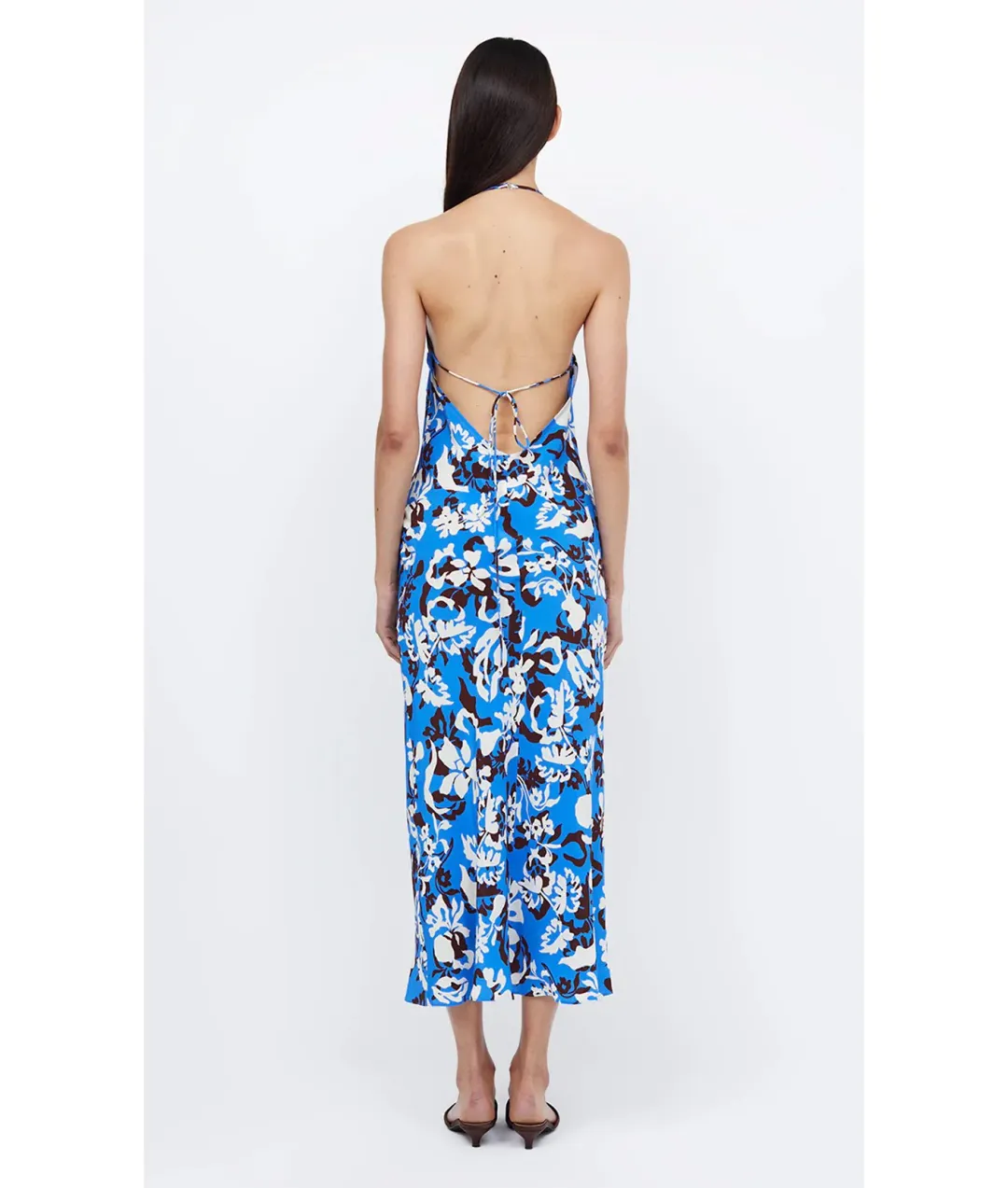 Bec & Bridge Clarisse Halter Maxi Dress in Blue Lagoon Hawaiian Floral Size 10 for rent on The Volte - main image