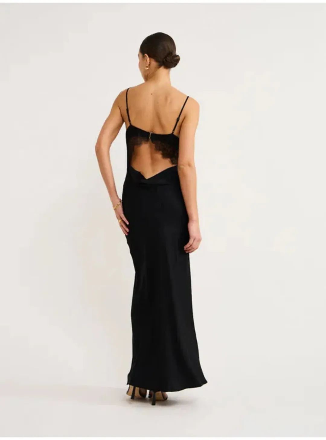 Bec and Bridge Emery Lace Maxi Dress Black Size AU 6 for rent on The Volte - main image
