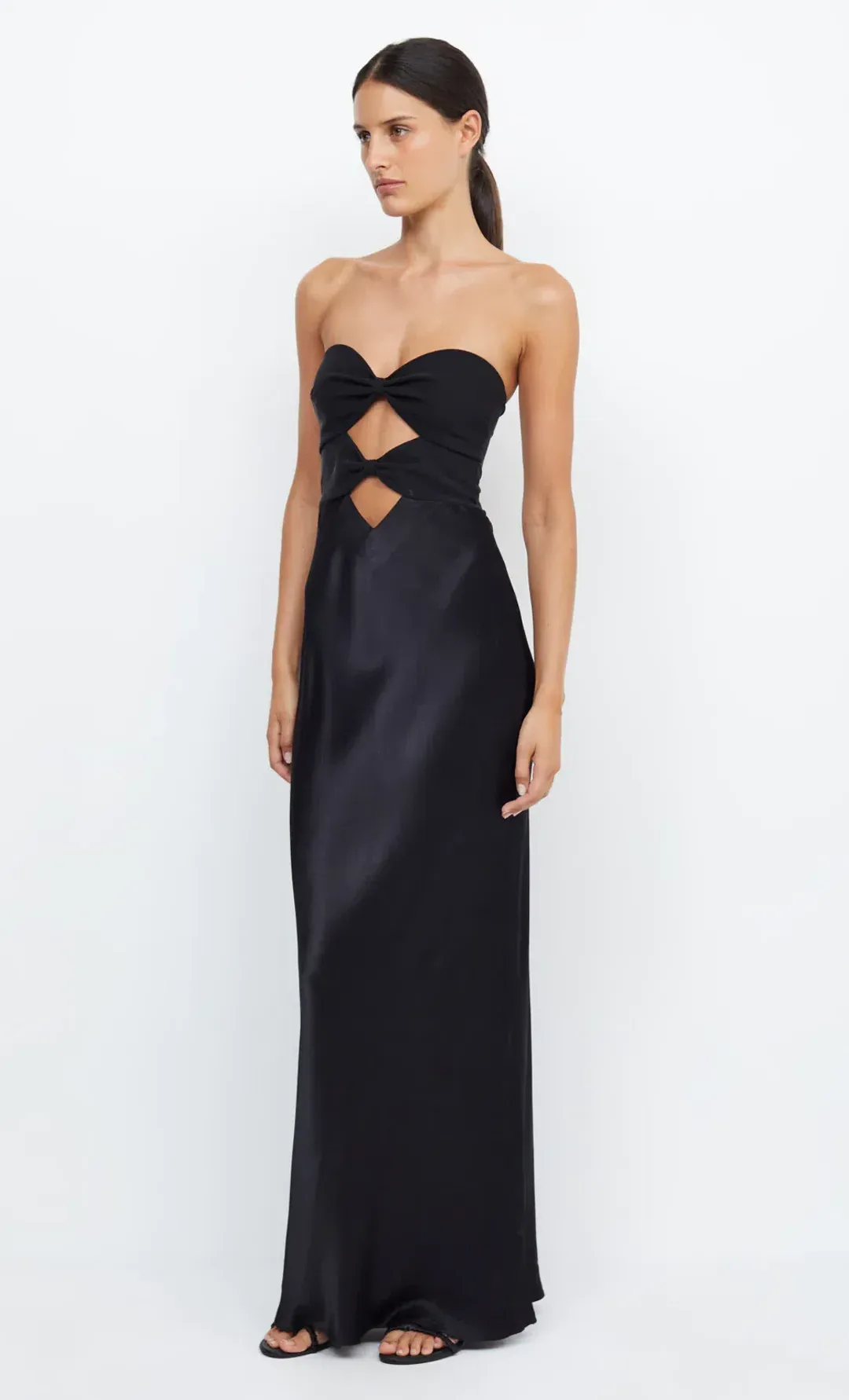 Bec & Bridge Halle Strapless Dress Black Size AU 8 for rent on The Volte - main image