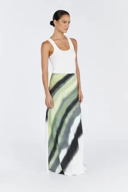 Dissh Athena Slip Maxi Skirt Green Multi Size XS for rent on The Volte - image 2