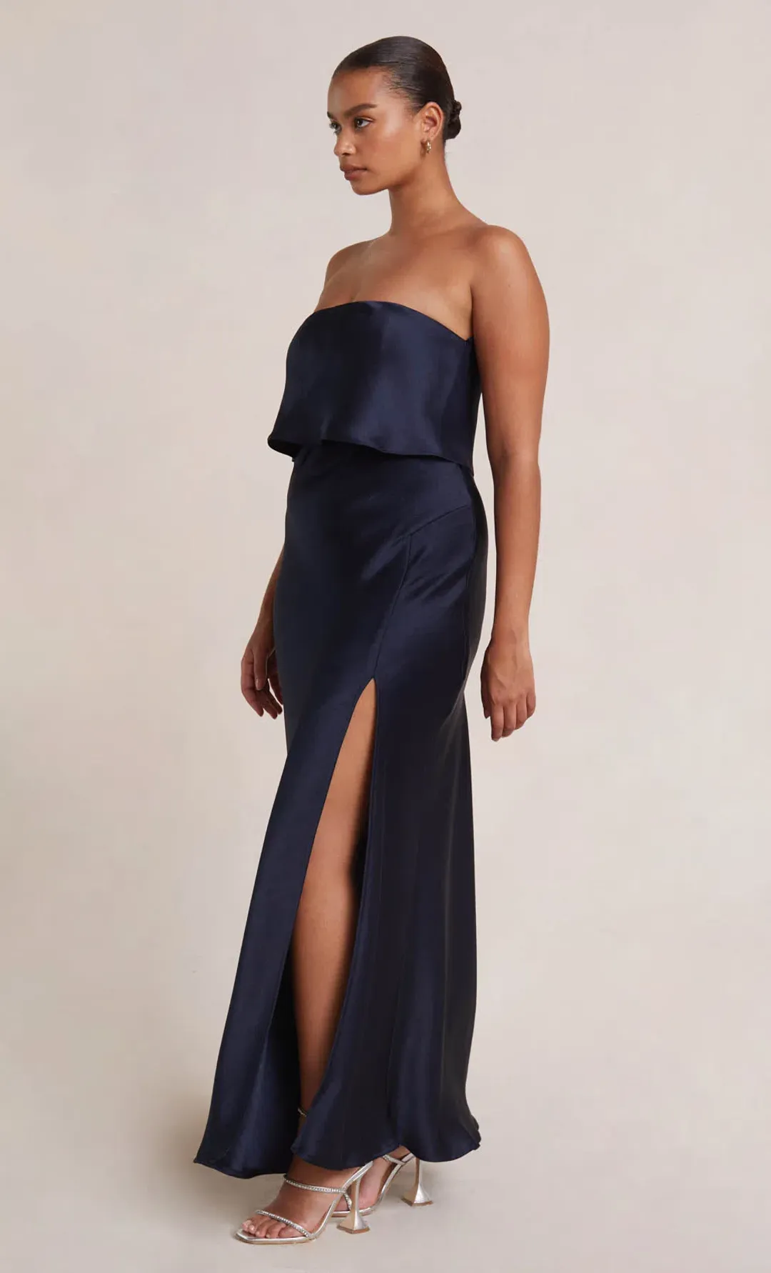 Bec & Bridge The Dreamer Strapless Top Size 10 and Skirt Size 8 Set in Ink  for rent on The Volte - main image