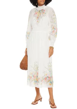 Zimmermann Zinnia Shirred Waist Long Dress Floral Size 2 / AU 12  for rent on The Volte - image 1