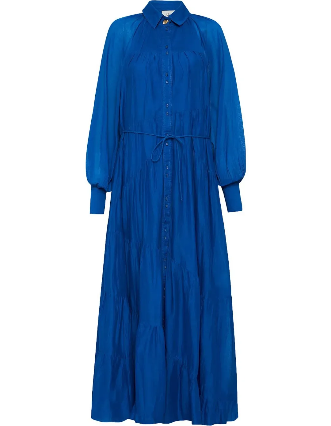 Aje Musing Smock Maxi Dress Blue Size 8 for rent on The Volte - main image