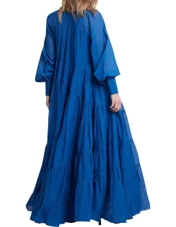 Aje Musing Smock Maxi Dress Blue Size 8 for rent on The Volte - image 3