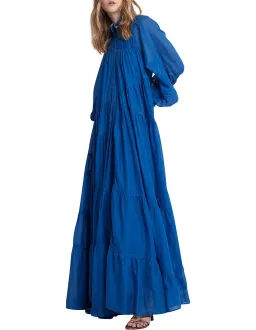 Aje Musing Smock Maxi Dress Blue Size 8 for rent on The Volte - image 2