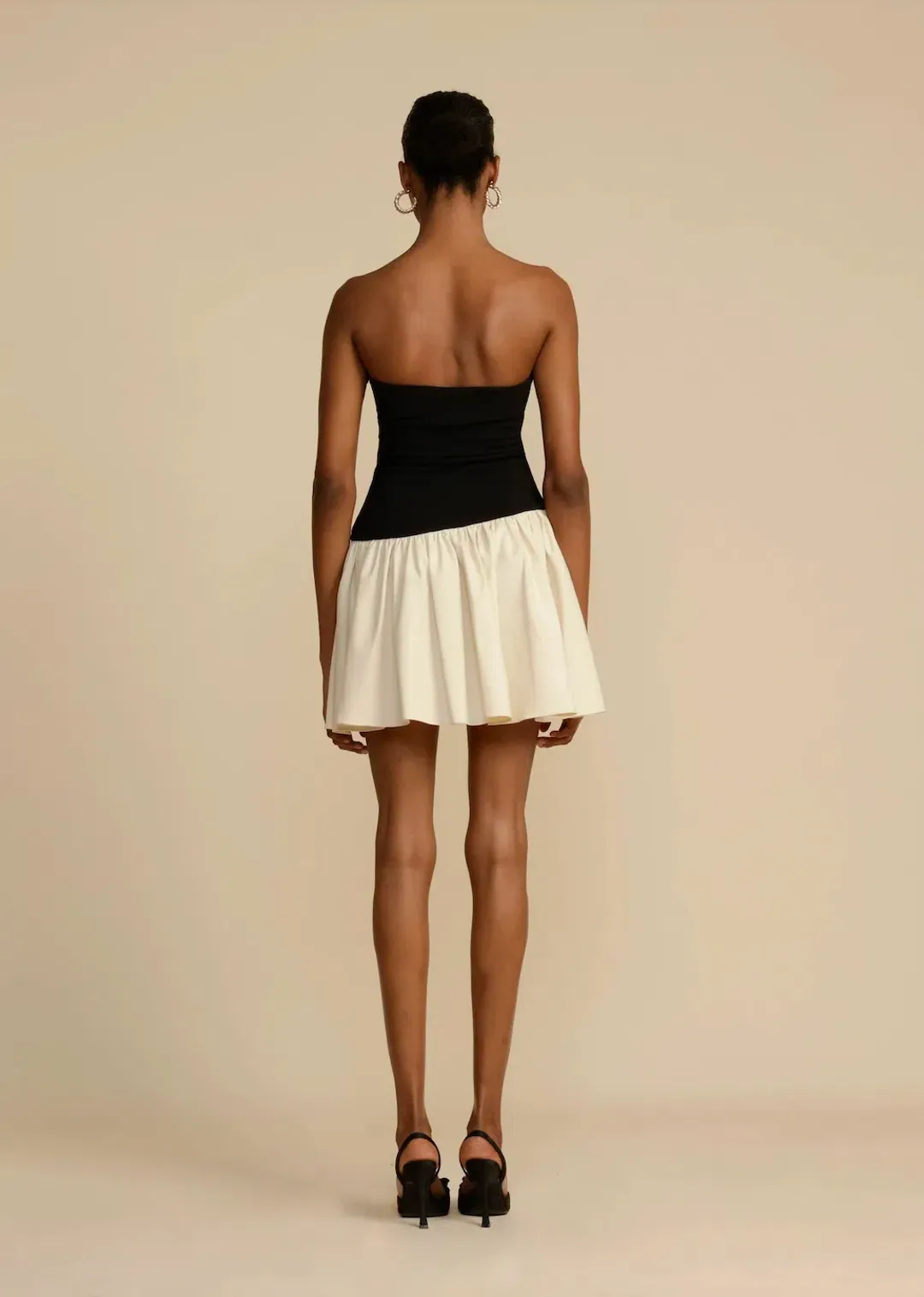 Arcina Ori Celine Mini Dress Black/Cream Size AU 8 for rent on The Volte - main image