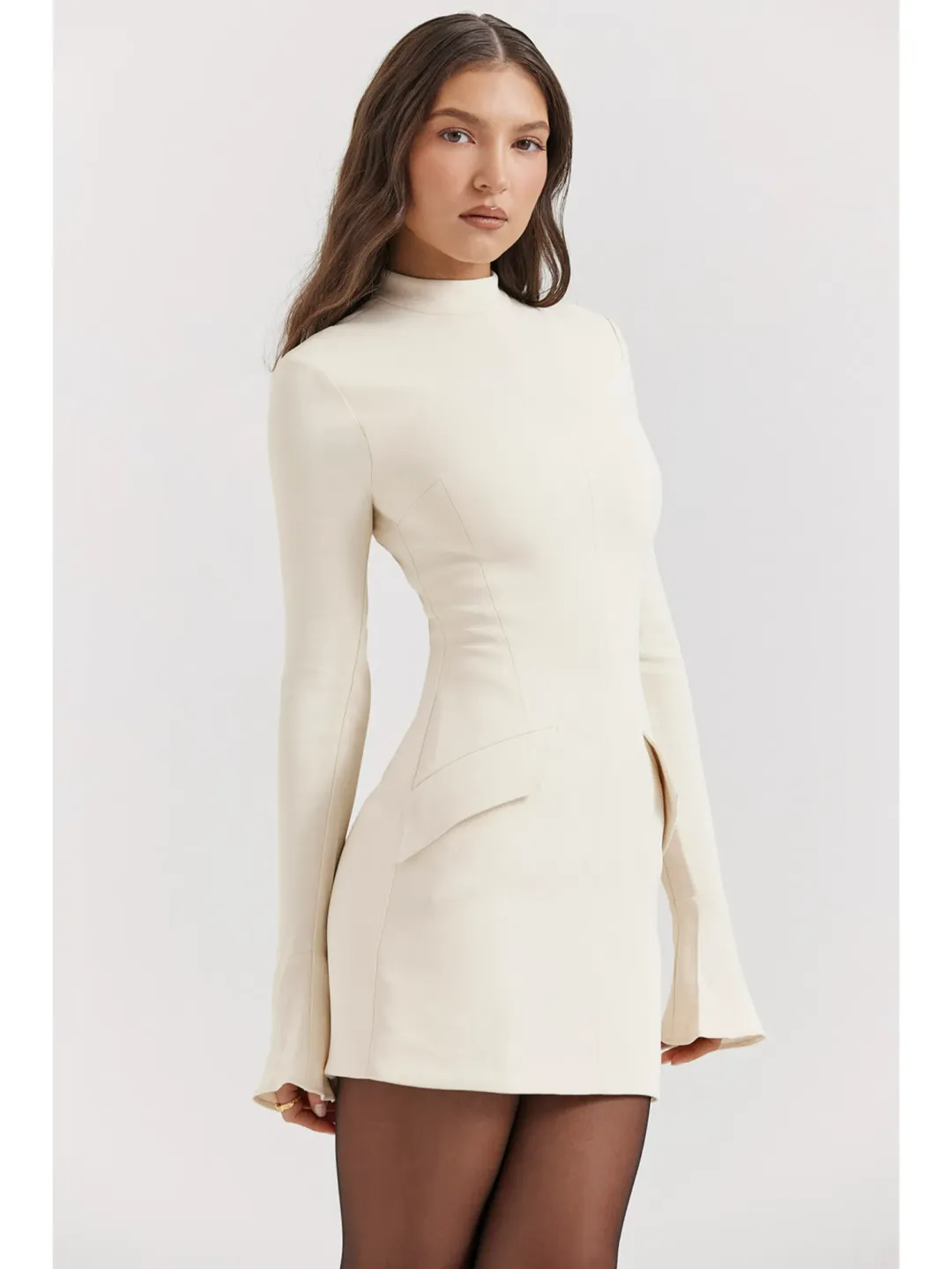 House Of CB Mahalia Vintage Mini Dress Cream Size L / AU 12 for rent on The Volte - main image