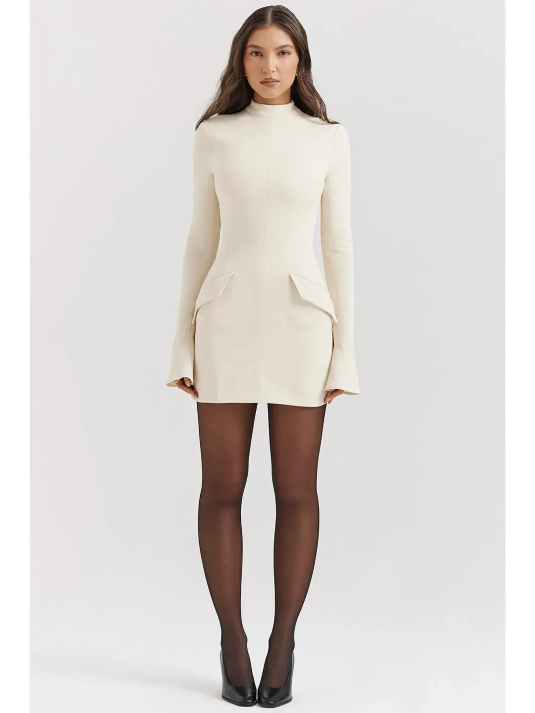House Of CB Mahalia Vintage Mini Dress Cream Size L / AU 12 for rent on The Volte - main image