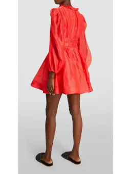 Zimmermann Prima Mini Dress in Red Size 3 / AU 14 for rent on The Volte - image 2