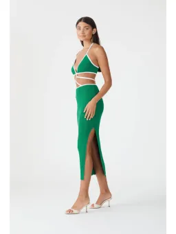 San Slone Gabby Midi Dress Green Size XS / AU 6  for rent on The Volte - image 3