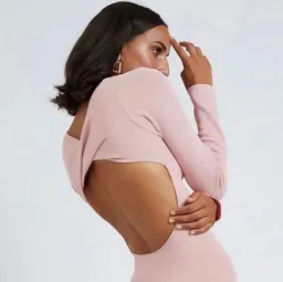 By Jonny Tina Twist Midi Dress in Pink Size Small / AU 8 for rent on The Volte - image 3