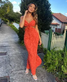Arcina Ori Kara Dress Burnt Orange Size Small / AU 8 for rent on The Volte - image 4