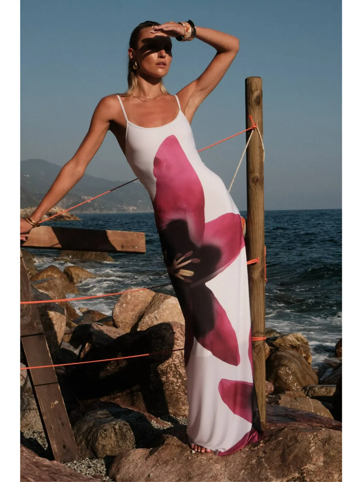 With Harper Lu Slip Dress Pearl Lily Floral Size Small / AU 8 for rent on The Volte - main image