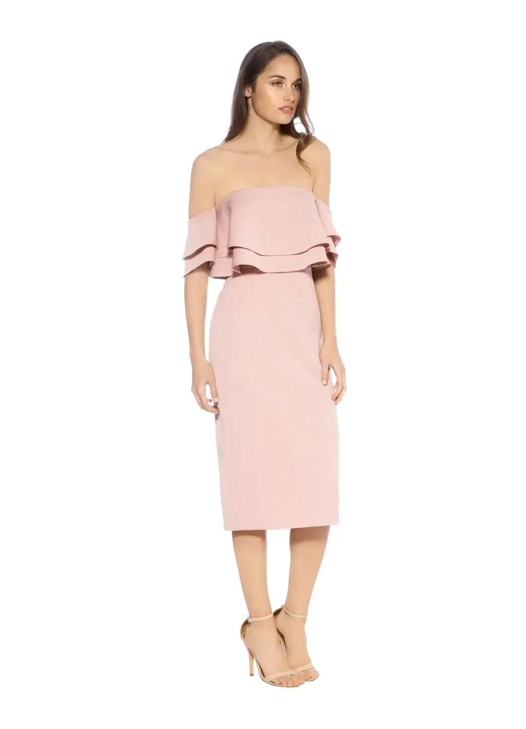 Keepsake Two Fold Dress Dusty Pink Size 10 for rent on The Volte - main image