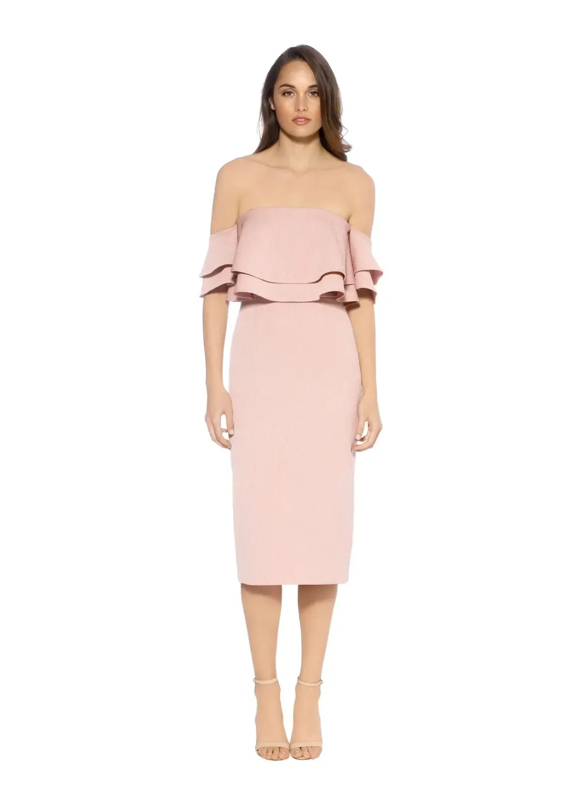 Keepsake Two Fold Dress Dusty Pink Size 10 for rent on The Volte - main image