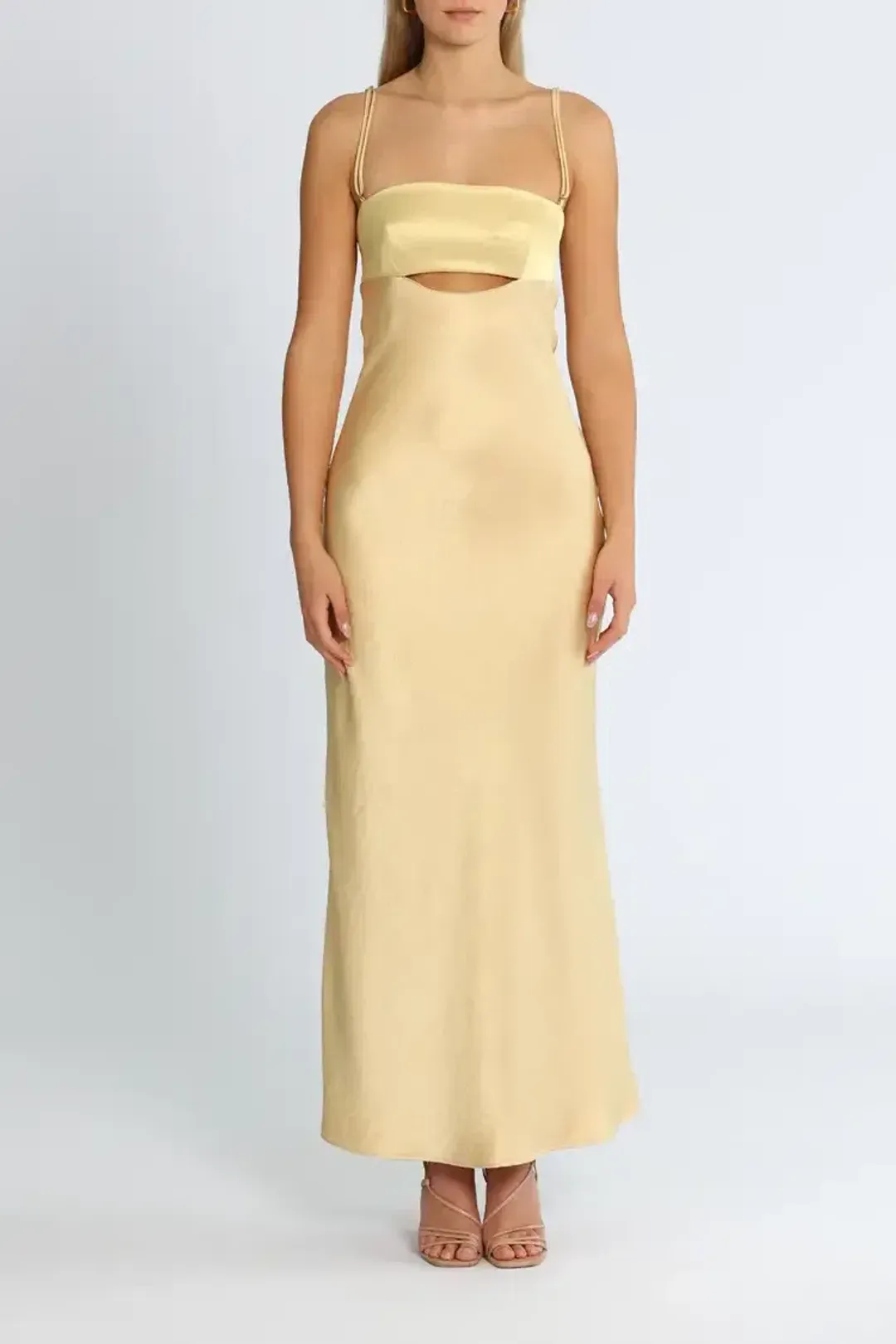 Bec & Bridge Carrie Maxi Dress in Yellow Champagne Size 6 for rent on The Volte - main image