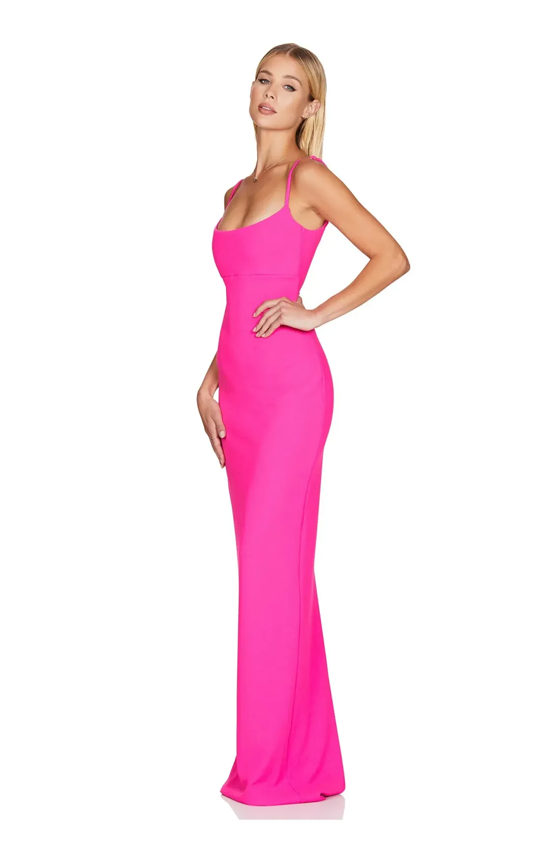 Love Nookie Bailey Maxi Dress Neon Pink Size 6 for rent on The Volte - main image