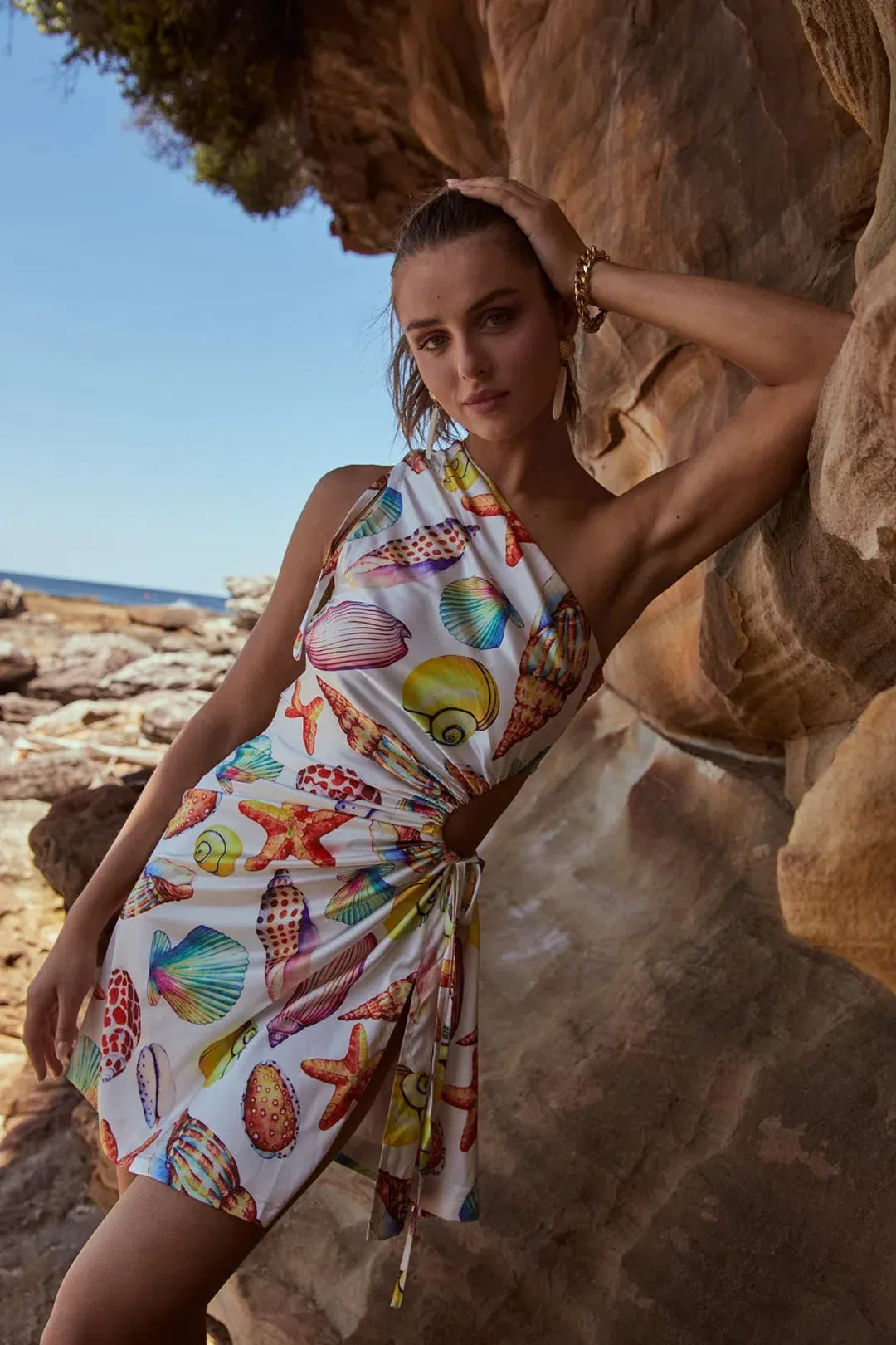 Sonya Moda Nour De La Mer Mini Dress Multi Print Size 10 for rent on The Volte - main image