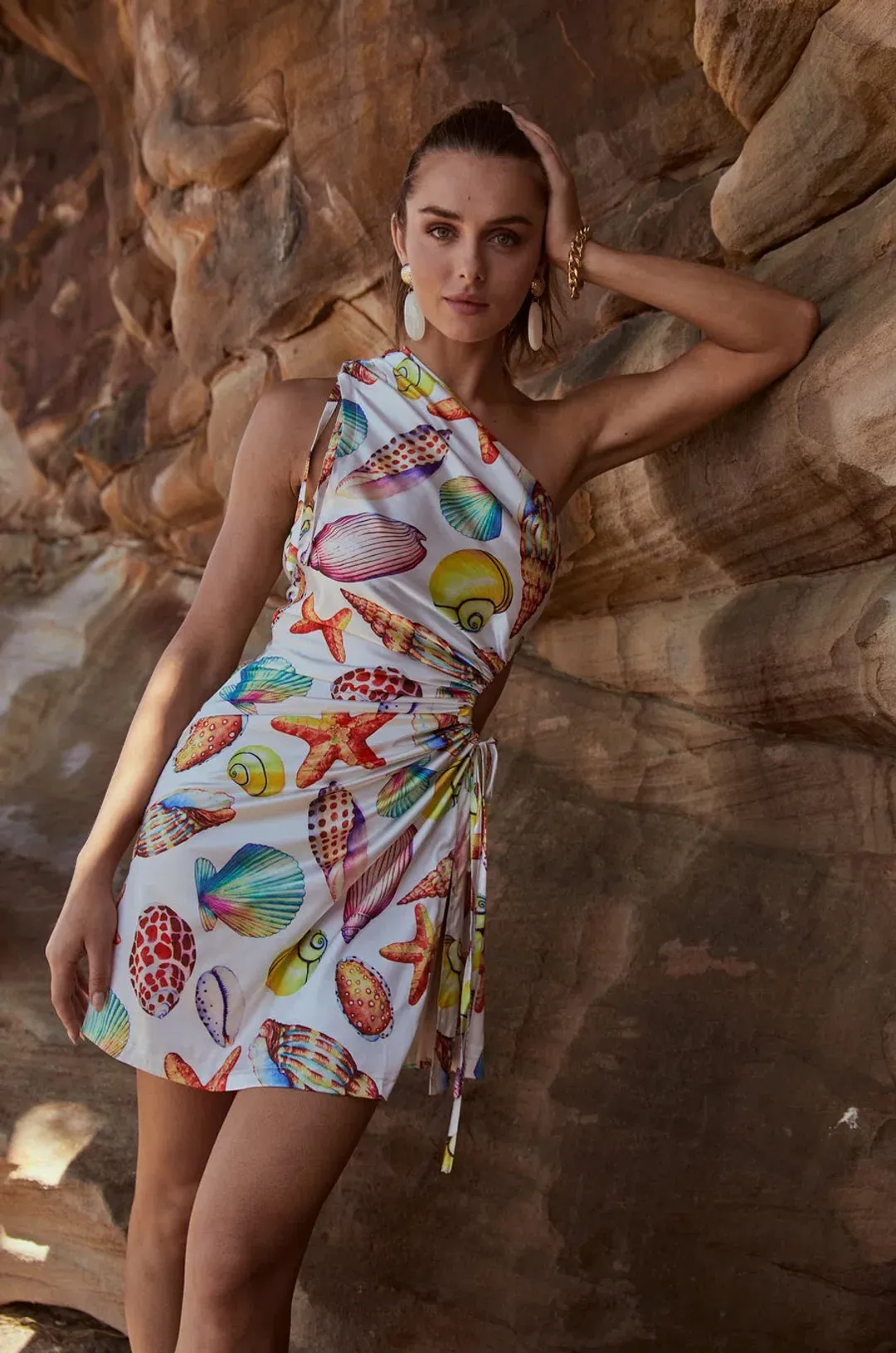 Sonya Moda Nour De La Mer Mini Dress Multi Print Size 10 for rent on The Volte - main image