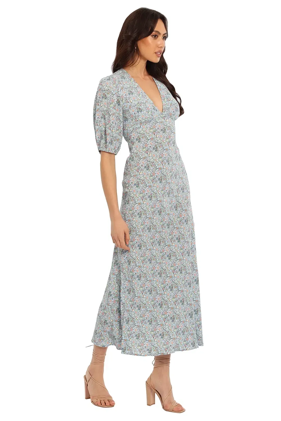 Rixo London Steph Midi Dress Floral Size 12 for rent on The Volte - main image