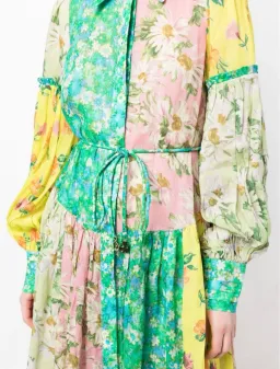 Alemais Kenzie Patchwork Shirtdress Multi Size 16 for rent on The Volte - image 2