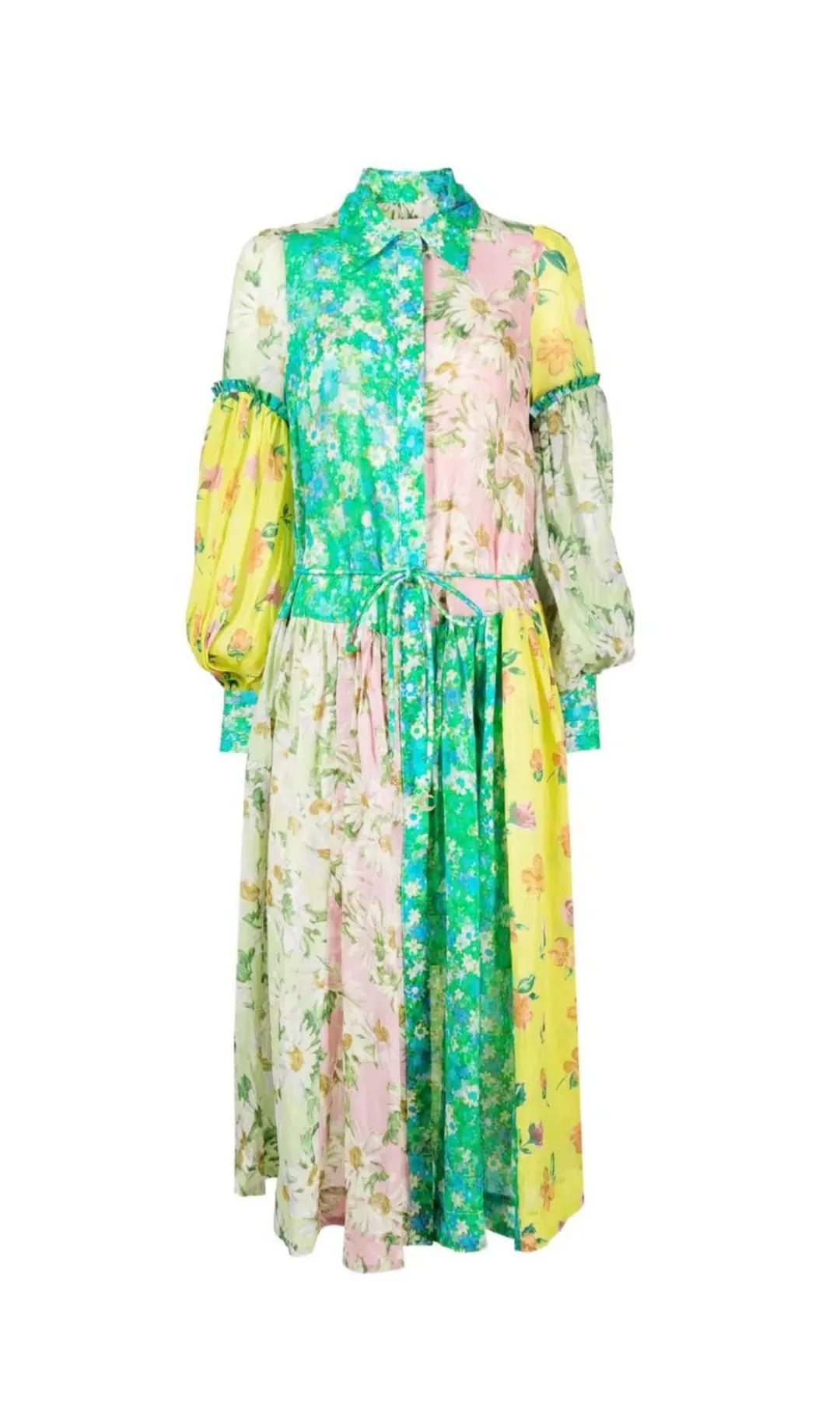 Alemais Kenzie Patchwork Shirtdress Multi Size 16 for rent on The Volte - main image