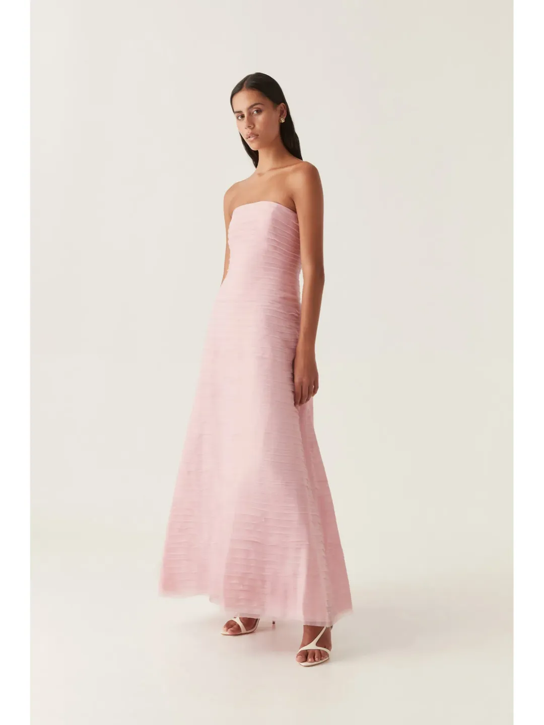 Aje Soundscape Maxi Dress in Chalk Pink Size AU 6 for rent on The Volte - main image