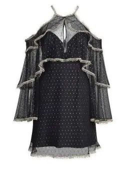 Thurley Moondance Mini Dress in Black Size AU 10 for rent on The Volte - image 4