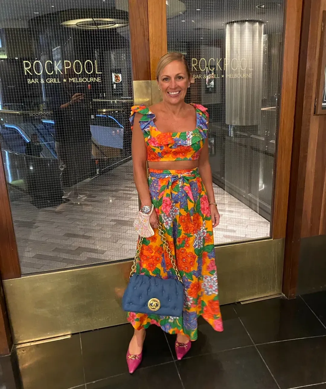Zimmermann Riders Top Size 1/Au10 and Skirt Size 0/Au8 Set In Mango Floral for rent on The Volte - main image