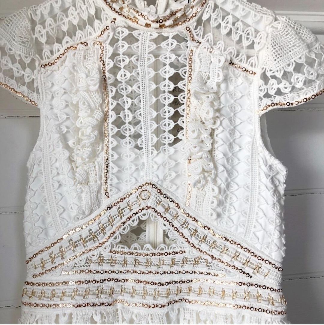 Thurley Tropic Of Capricorn Dress Ivory White Size 6 for rent on The Volte - main image