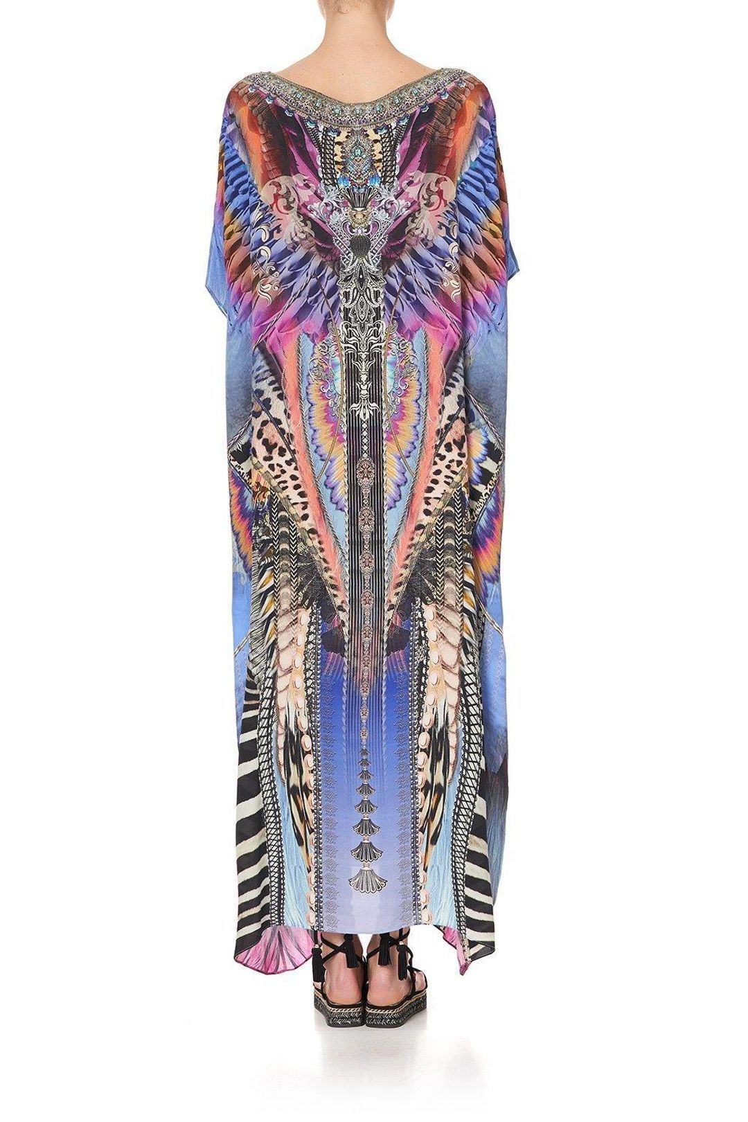 Camilla Love On The Wing Round Neck Kaftan Size 10 for rent on The Volte - main image