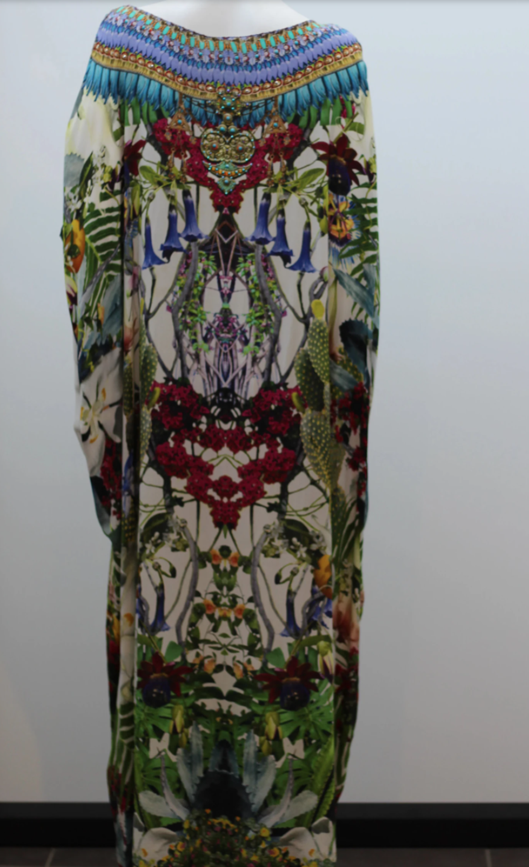 Camilla Exotic Hypnotic Round Neck Kaftan Size 10 for rent on The Volte - main image