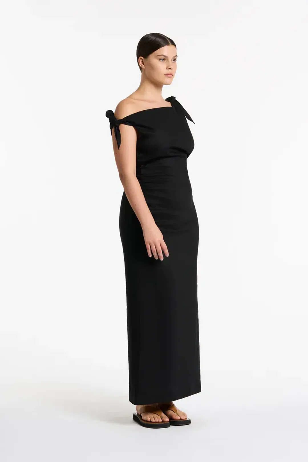Sir The Label Bettina Off Shoulder Dress In Black Size 12 for rent on The Volte - main image