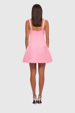Leo Lin Jacinta Mini Dress Bubblegum Size 8  for rent on The Volte - image 4