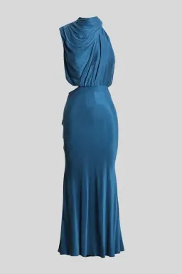 Sheike Park Ave Midi Dress Bluegreen Size 16  for rent on The Volte - image 3