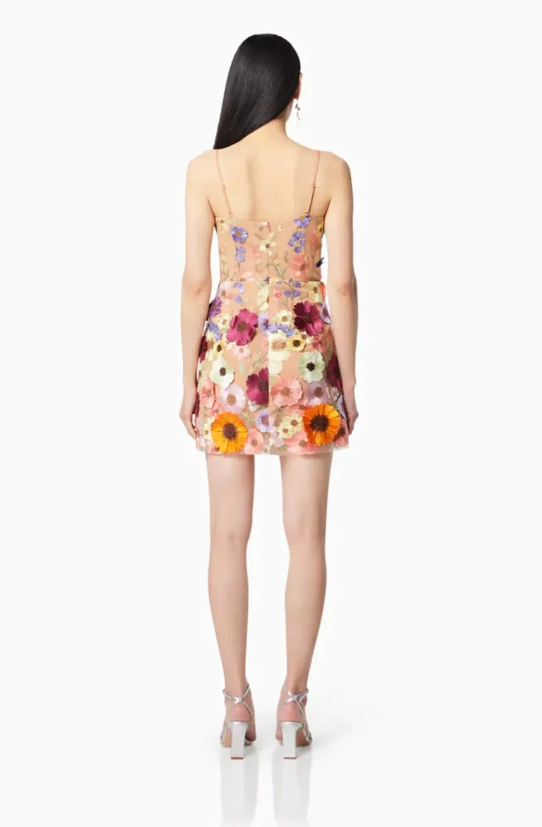 Elliatt Arabella Strapless Mini Dress in Multi Size 10 for rent on The Volte - main image