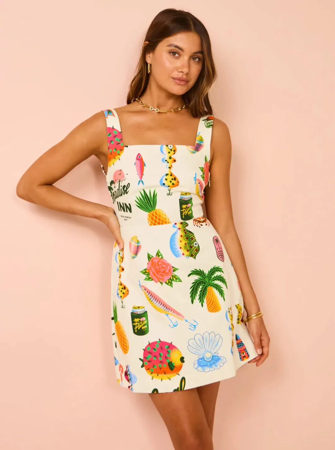 Alemais Samaki Mini Dress Multi Size 14 for rent on The Volte - main image