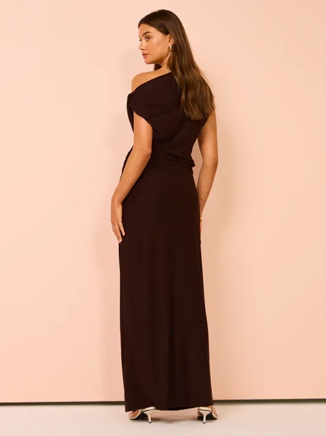 Camilla & Marc Annalise Maxi Dress Chocolate Brown Size 12 for rent on The Volte - main image