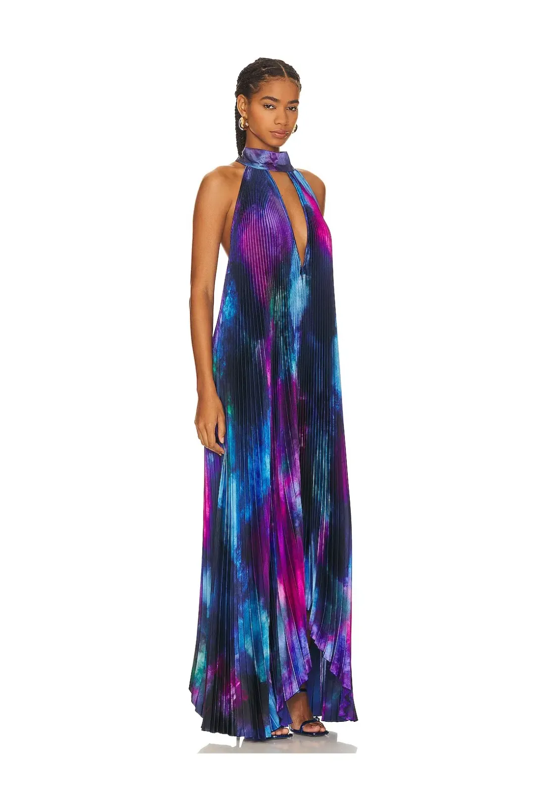 L’Idee Lumiere Navy Opera Gown Multi Size 10 for rent on The Volte - main image