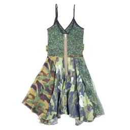 Diesel Camouflage Asymmetrical Panelled Dress for rent on The Volte - image 3