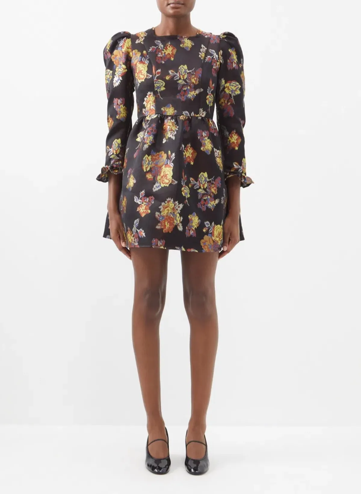 Batsheva Prairie Floral-Jacquard Mini Dress Floral Size 10 for rent on The Volte - main image