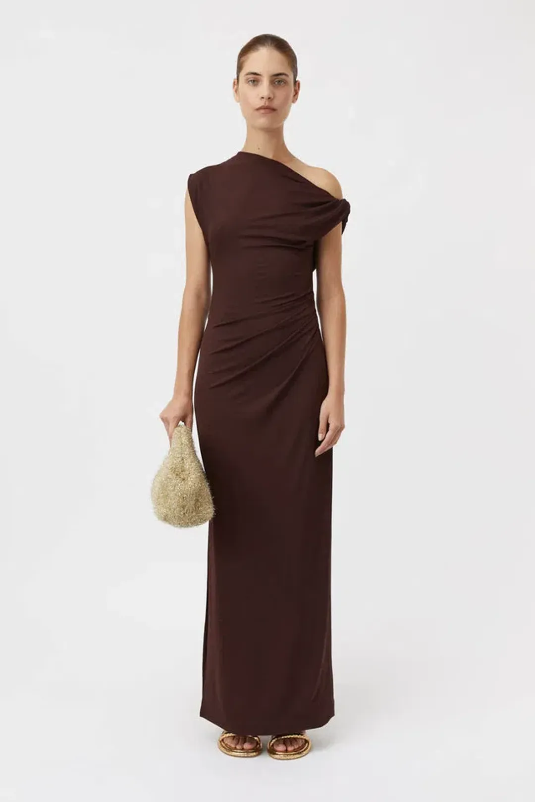 Camilla and Marc Annalise Maxi Dress Brown Size 8 for rent on The Volte - main image