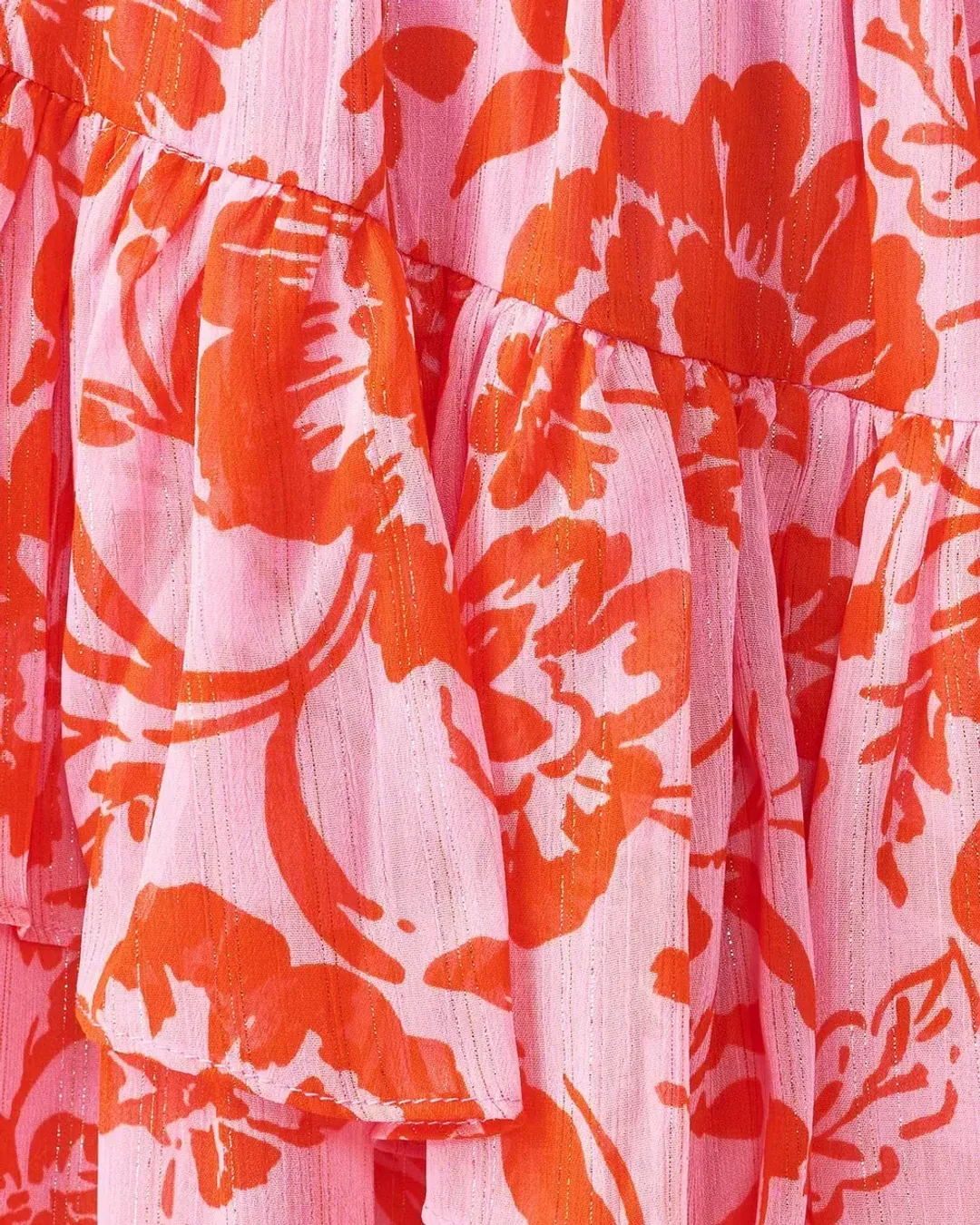 Tussah Odessa Maxi Dress Pink/Red Floral Size 12 for rent on The Volte - main image