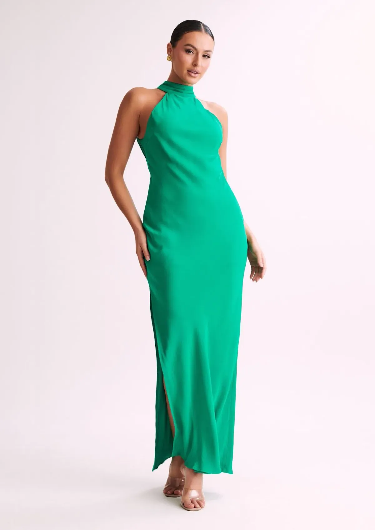 Meshki Claire Maxi Dress Green Size 8 for rent on The Volte - main image