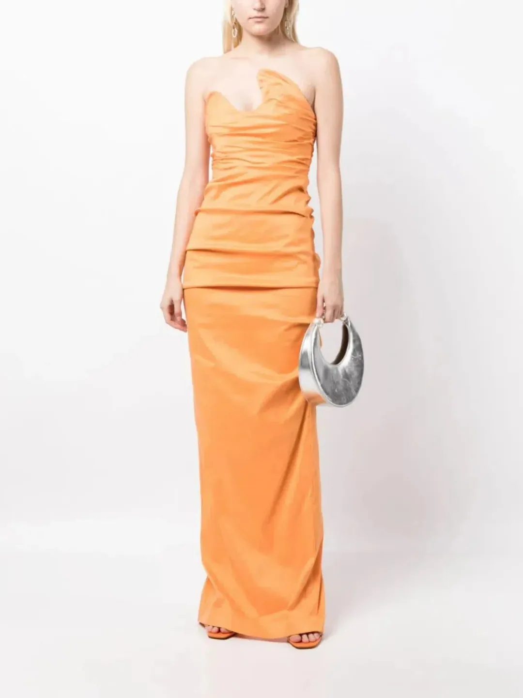 Rachel Gilbert Cheri Maxi Gown Orange Size AU 12 for rent on The Volte - main image